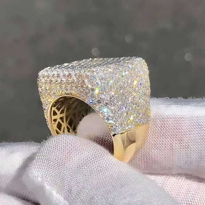 Moissanite premium ring14k Pure White Gold Eternal Wedding Men and Women Ring