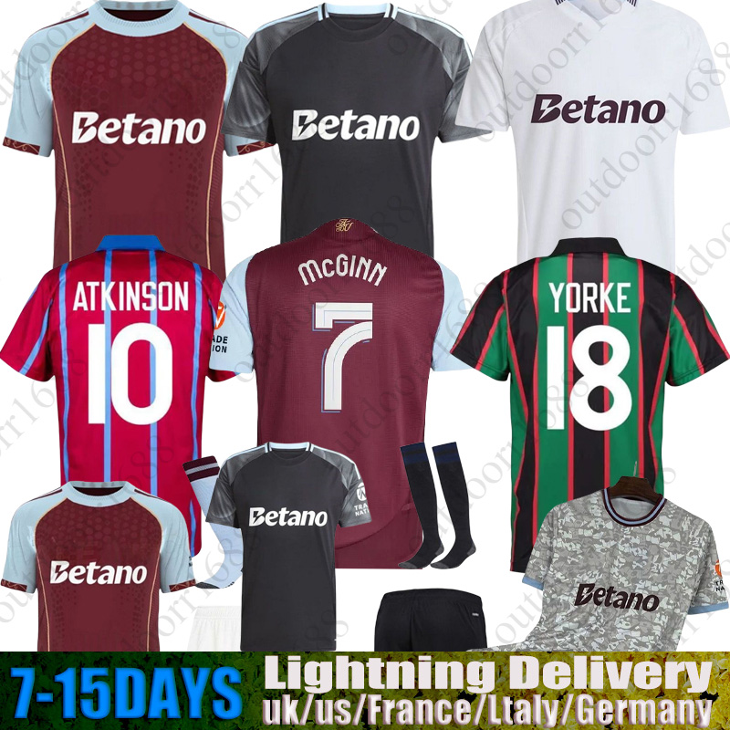 25 26 Aston goalkeeper BAILEY MALEN soccer jersey home away third 2025 2026 villa McGINN ONANA WATKINS KONSA MARTINEZ Men kids kit football shirt set