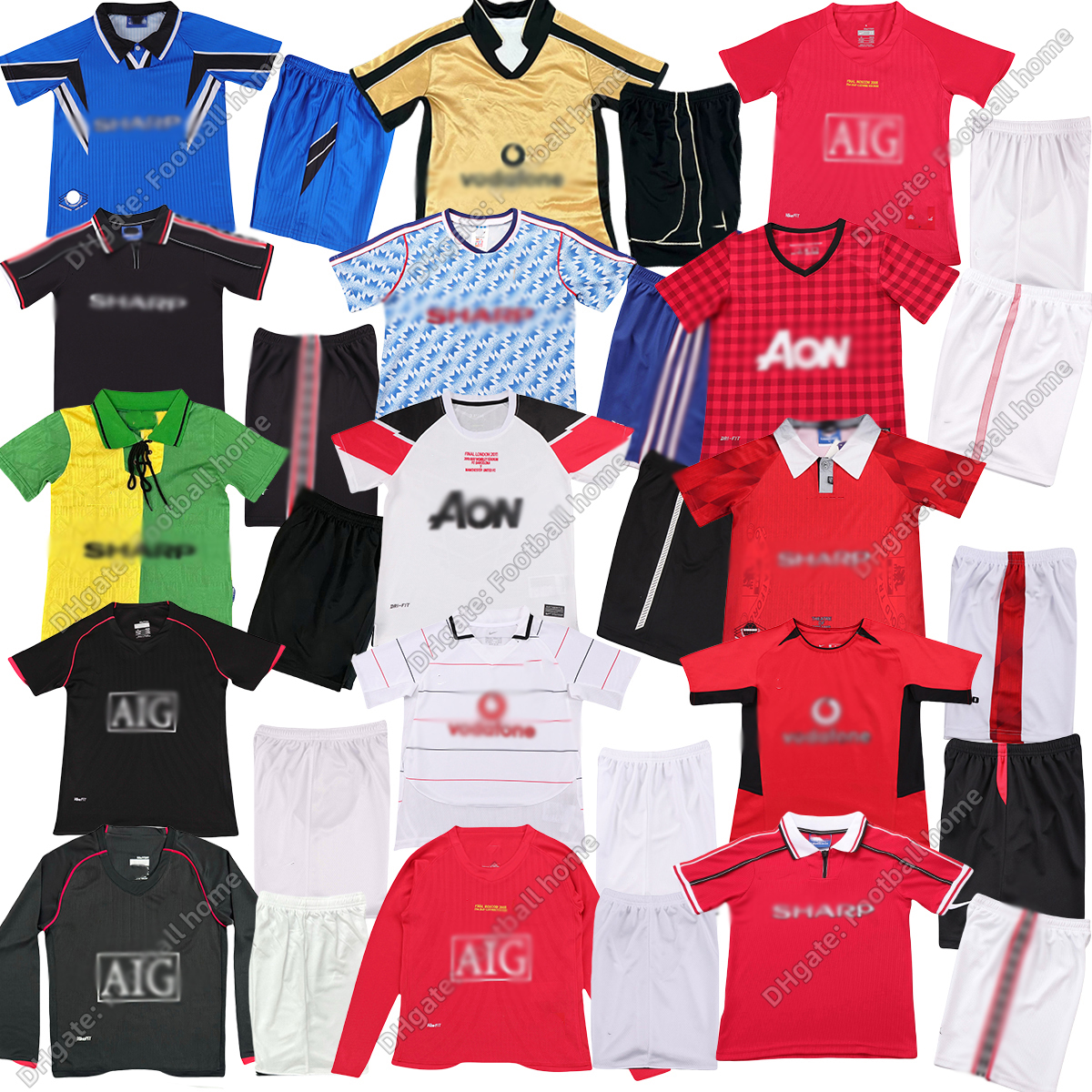 Retro Kid kit 92 93 CANTONA GIGGS KEANE Mainoo Mens RETRO Short sleeve United Soccer Jerseys 1998 1999 SOLSKJAER SCHOLES RONALDO FERDINAND ROONEY CHICHARITO 04567
