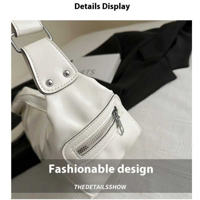 Underarm Bag Womens Bag Cool Drag Style Single Shoulder Underarm Stick Bag Niche Design Leather Zipper Single Shoulder Handbag Z250812