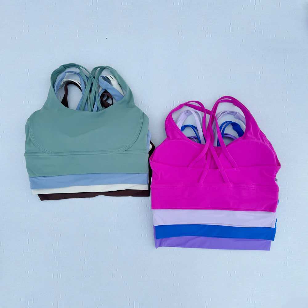 Women Clothes Gym Top Breathable Sports Bra Cross-Backed Bra Outdoor Jogging Push Up Fitness Training Sportswear Underwear Z250812