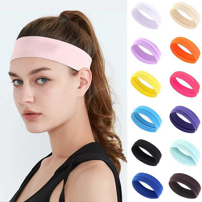 2023 Summer Sports Bands for Women Fitness Running Yoga Solid Color Elastic Hair Bands Stretch Makeup Hair Accessories X250812