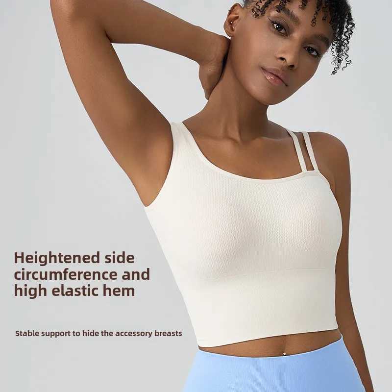 Womens Summer Shockproof Bra Beautiful Back and Sports Anti Sagging Running External Wear Training Fitness Tank Top Bra Z250812