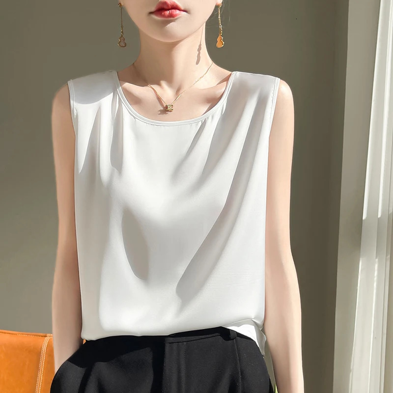 2024 Lace Women Camis Satin Tank Tops Summer Ladies Backless Spaghetti Strap Sexy Round neck Camisole Female Clothing Cropped RW 250804