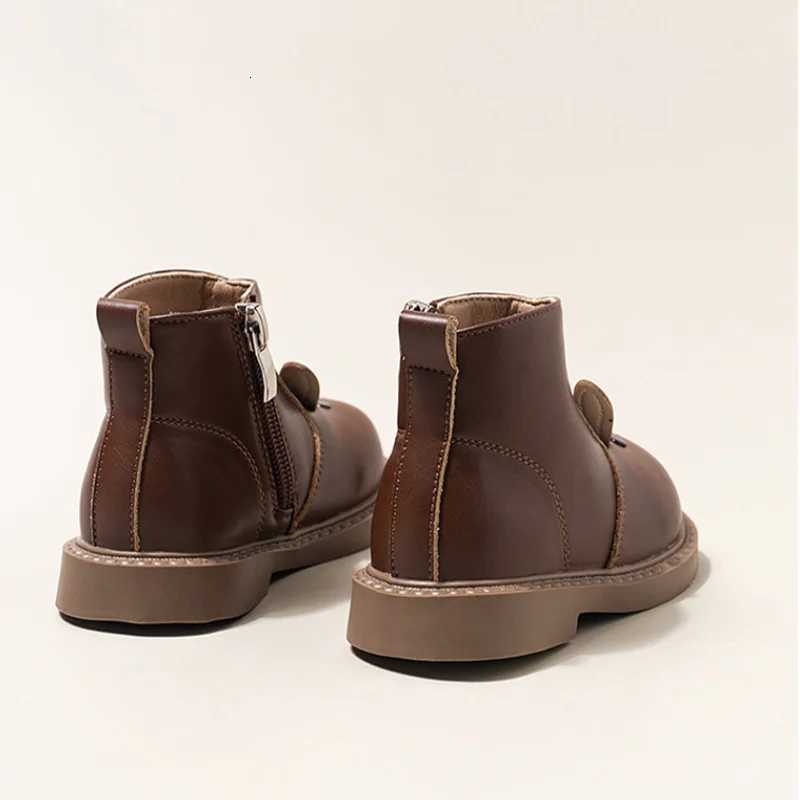 Baby Girls Rabbit Outdoor Boots High Top Zip Princess Shoes Non-slip First Walking XJ250812