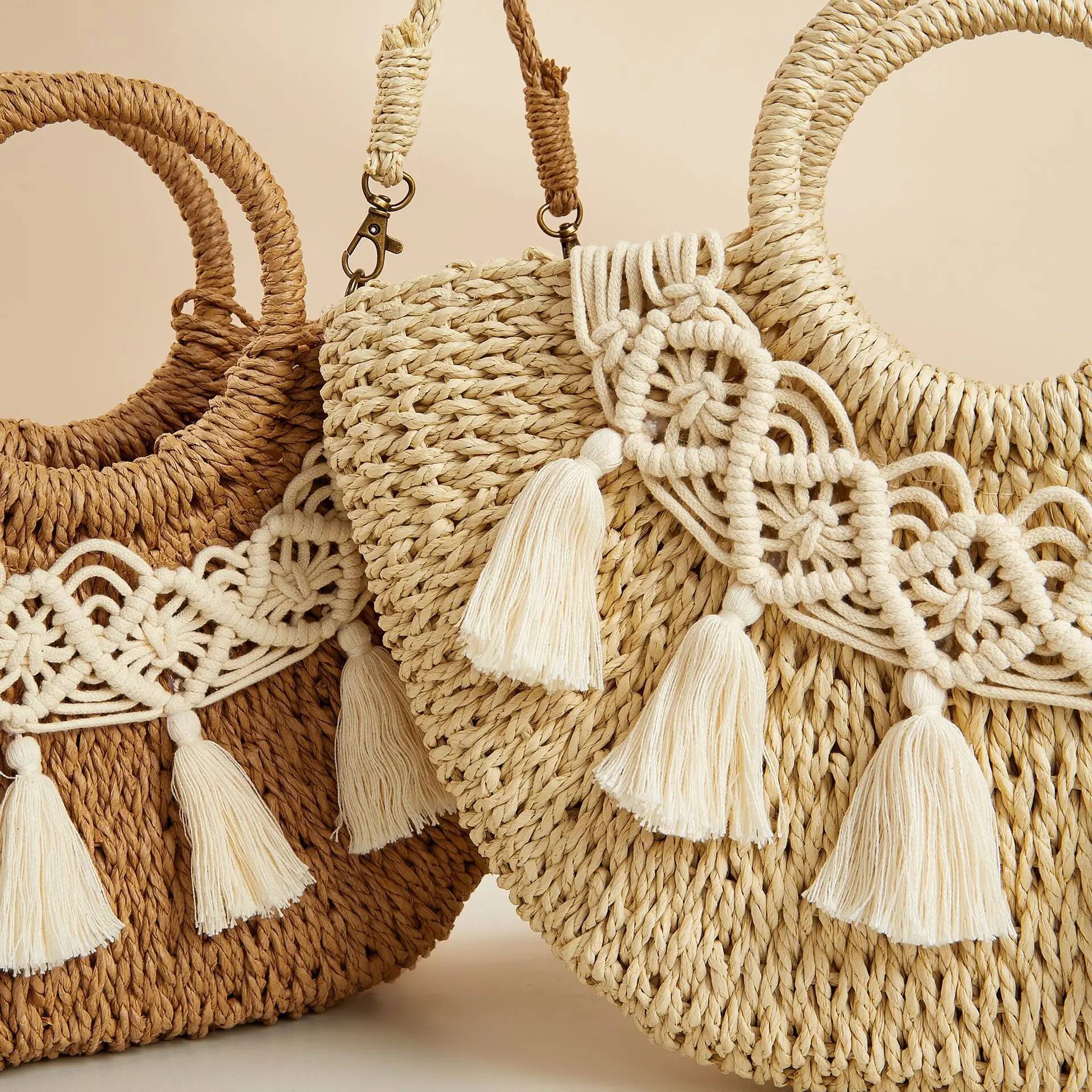 Grass New Corn Skin Handbag Pastoral Weaving Casual Vine Woven Bag Retro Chinese Style Practical high-quality