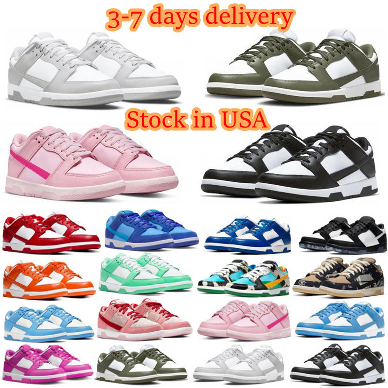 Designer Casual Shoes Sneakers for Men Women Panda White Black Gum Blue Grey Fog Syracuse Candy Vintage Green Mens Outdoor Trainers Sneaker