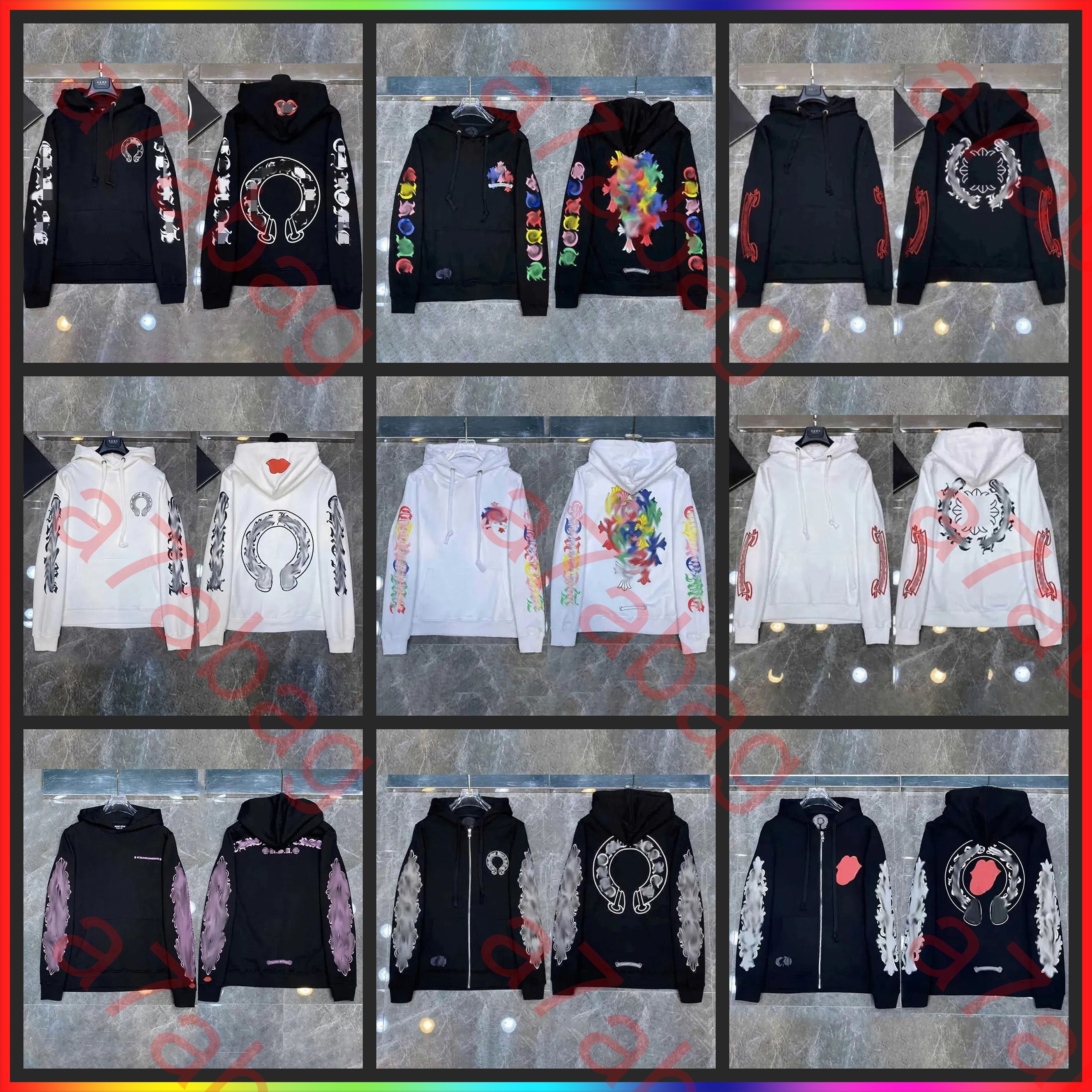 5A chrome hoodie 2025 Designer hoodie high-quality men's and women's hoodies sweatshirts pullovers letter printed zippers long sleeves street fashion tracksuit