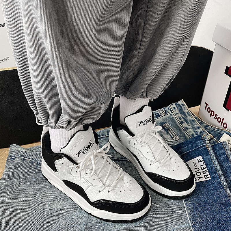 Men's Basketball Trendy Real Air Cushion Chinese Style Sports Shoes Couple Free shipping Cold Bond Leather White Sneakers
