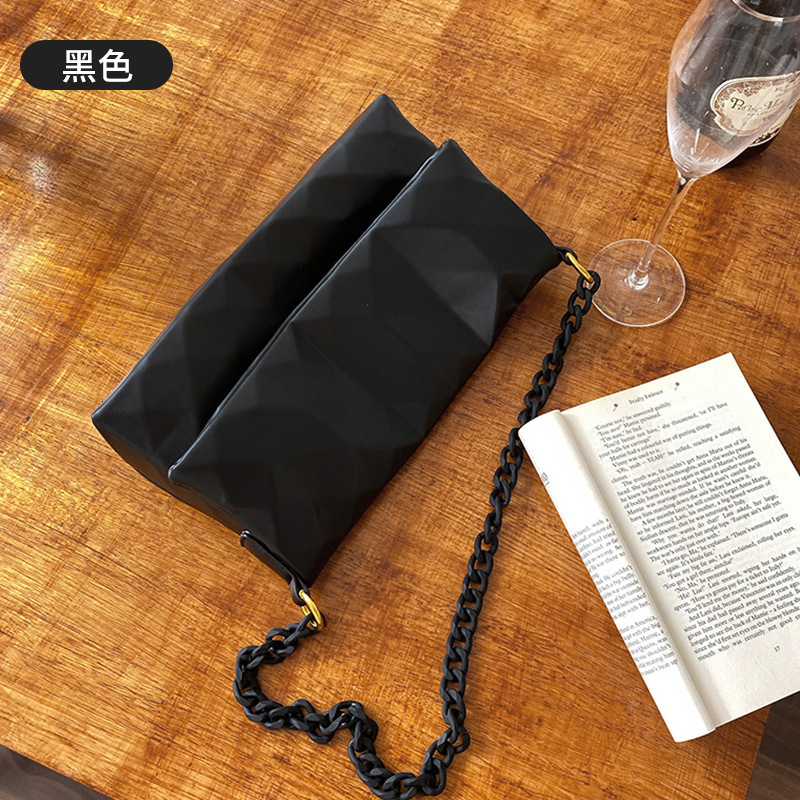 New Crossbody Women's Design Fashion Versatile Chain Strap Single Shoulder Genuine Leather High-end Underarm Bag