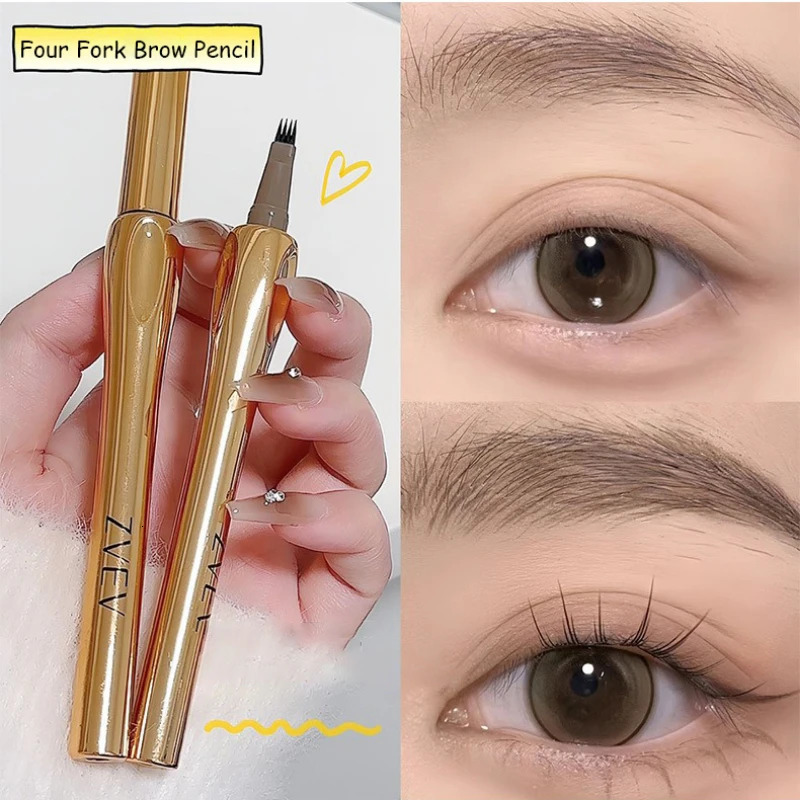 Four Fork Brow Pencil Wild Natural Eyebrow Waterproof Sweatproof Long Lasting Liquid Eyebrow Pencil Eyebrow Tint Makeup Cosmetic 250809