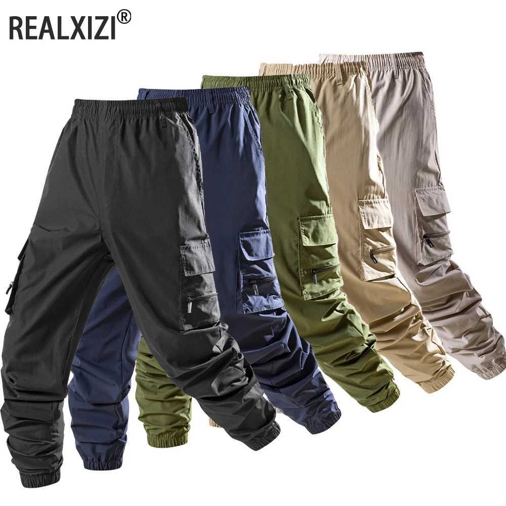 New Mens Cargo Pants Casual Loose Multi-pocket Trousers Solid Color Outdoor Sports Long Pants Men Work Pants Streetwear X250812