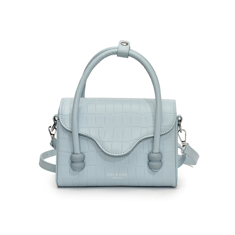 New Women's Handbag Stone Pattern Fashion Versatile High-end Feel Single Shoulder Crossbody Commuter Small Square Bag