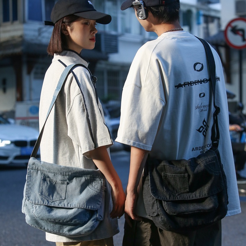 Denim for Women New Canvas Large Capacity Crossbody Student Class Shoulder Bag