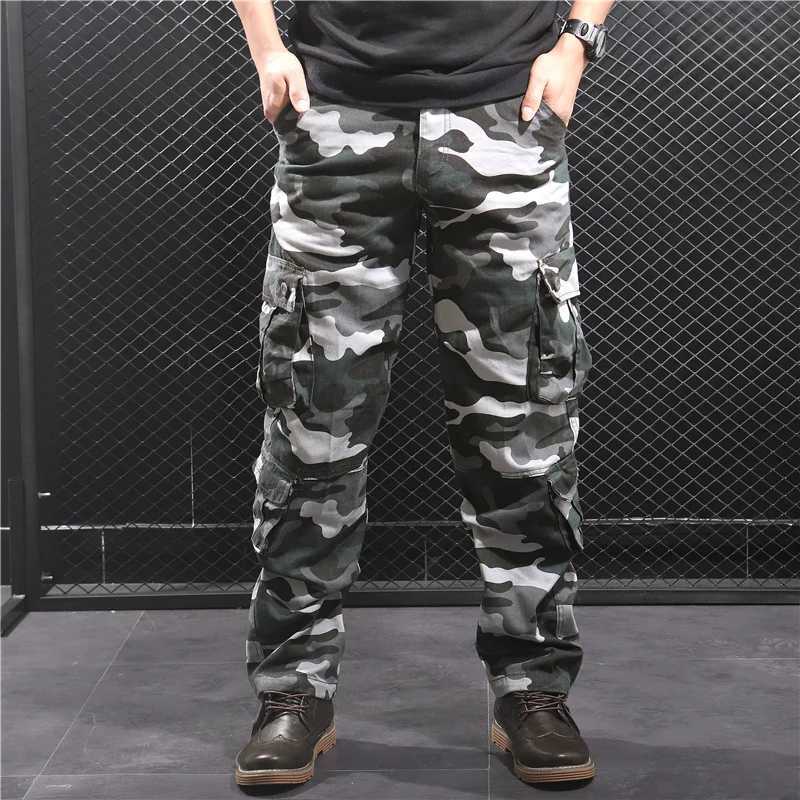 Camouflage Pants Men Hiking Pants Cargo Work Camo Outdoor Sports Trousers Hip Hop Streetwear Tactical Pants X250812