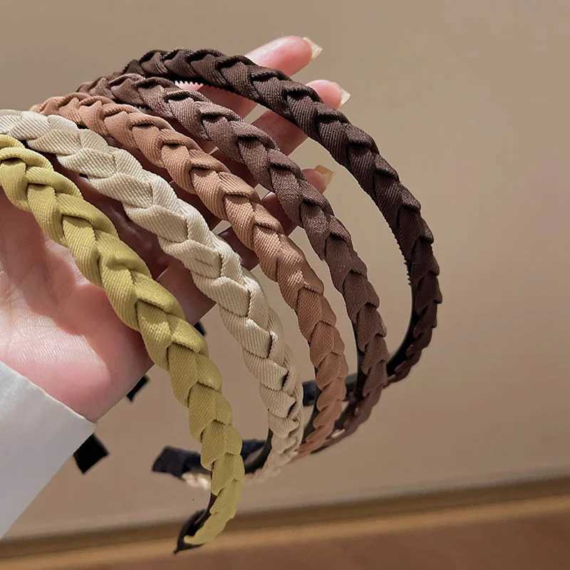 100% Woven Fabric Band Solid Thin Band Double Bohen Anti-Slip Band Bandwidth Bezel Hoop Girl Hair Accessories X250812