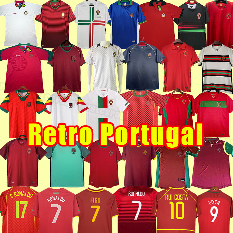 Portugal Retro Soccer Jerseys Rui Costa Figo Ronaldo Nani CARVALHO Football Shirts vintage classic Portugal Uniforms2010 2012 2002 2000 2004 16 2014 2018 2020 2021