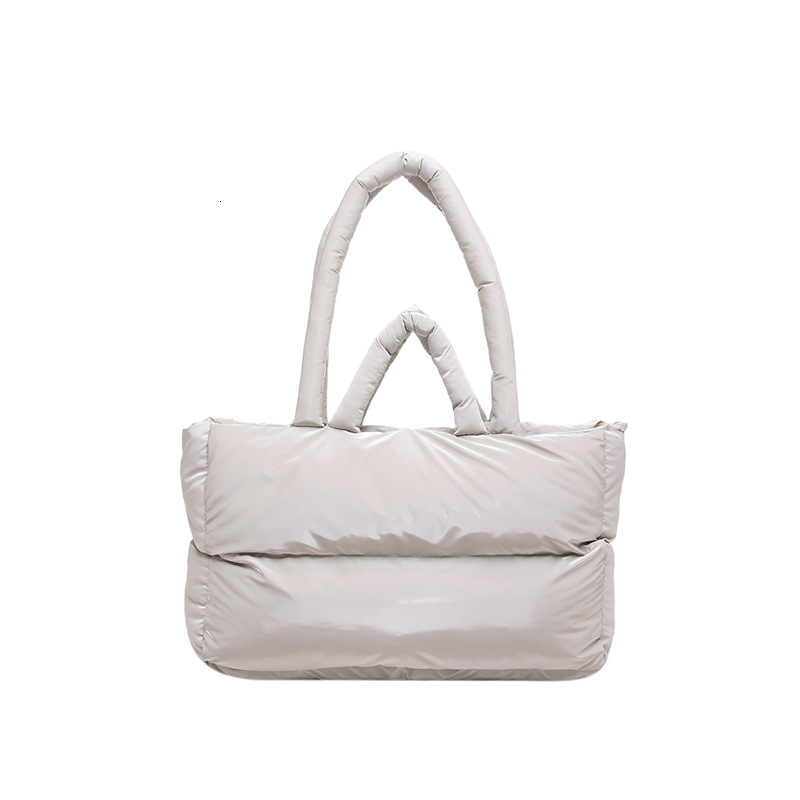 Design Cotton Padded for Women, New Embroidered Square Cotton-filled Handbag, Large Capacity Casual Underarm Single Shoulder Bag