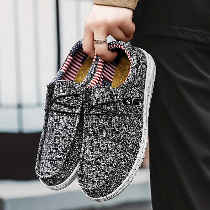 Men Casual Canvas Shoes Mens Loafers Breathable Slip on Flats Male Vulcanized Shoes Driving Shoes Plus Size 47 Walking Sneakers Z250812