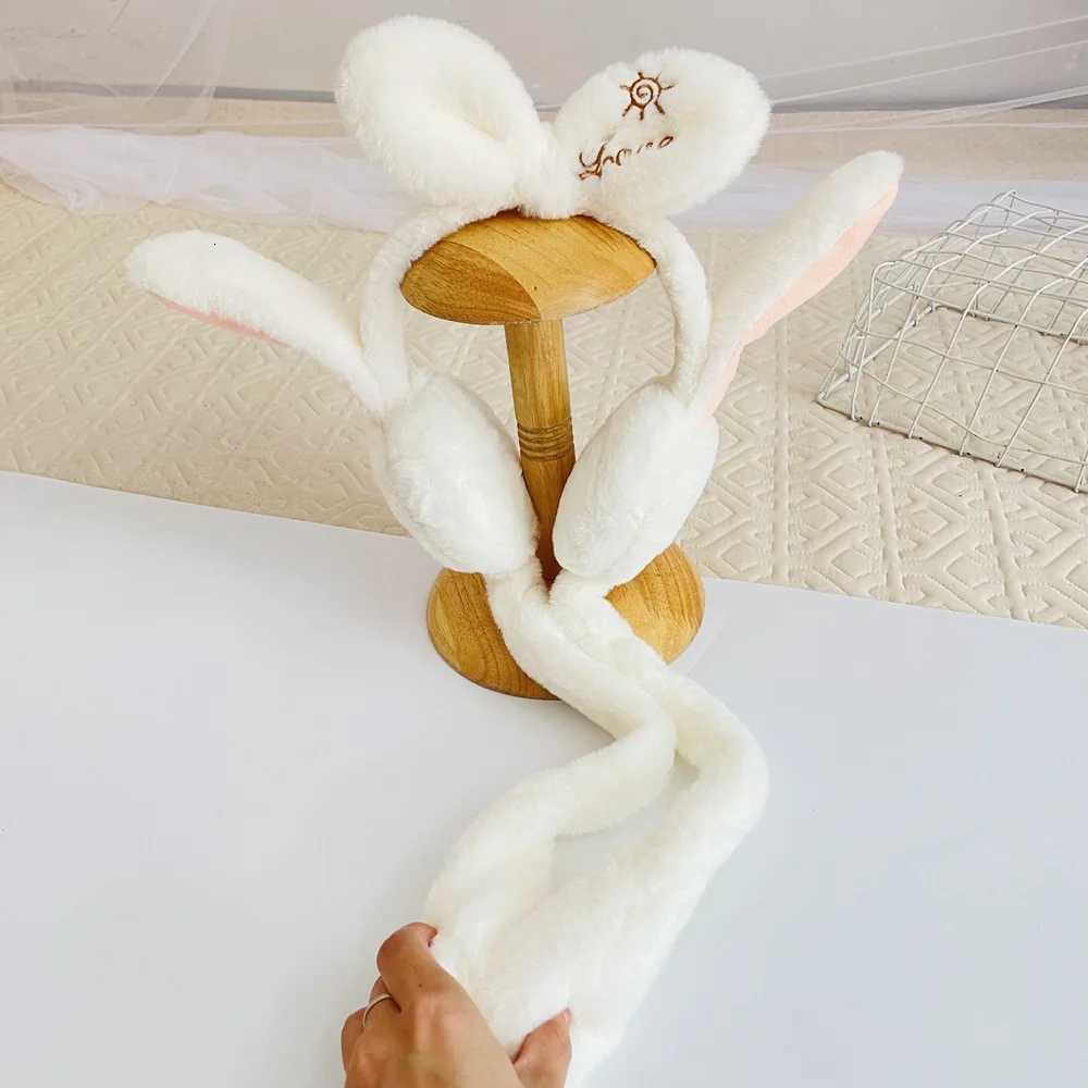 ute Rabbit Jumping Earmuffs Outdoor Winter Warm Funny Toy Cap Plush Toy Ears Airbag Hat Childrens Xmas Gift For Kids XJ250812
