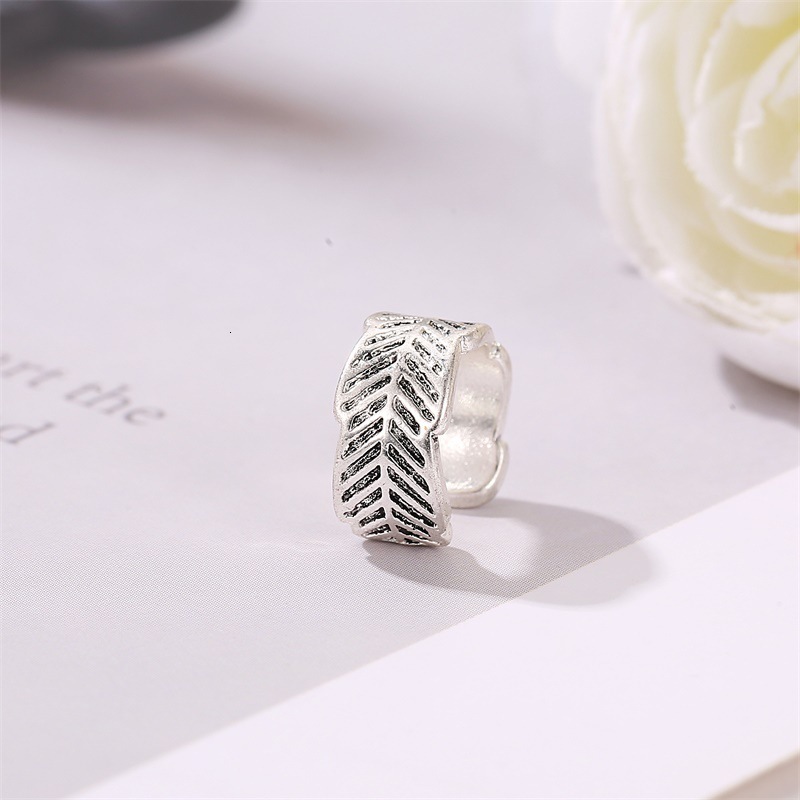 Bohemian Earrings Simple Non-Pierced Cuff Ethnic Style Leaf Clip Ear Buckle