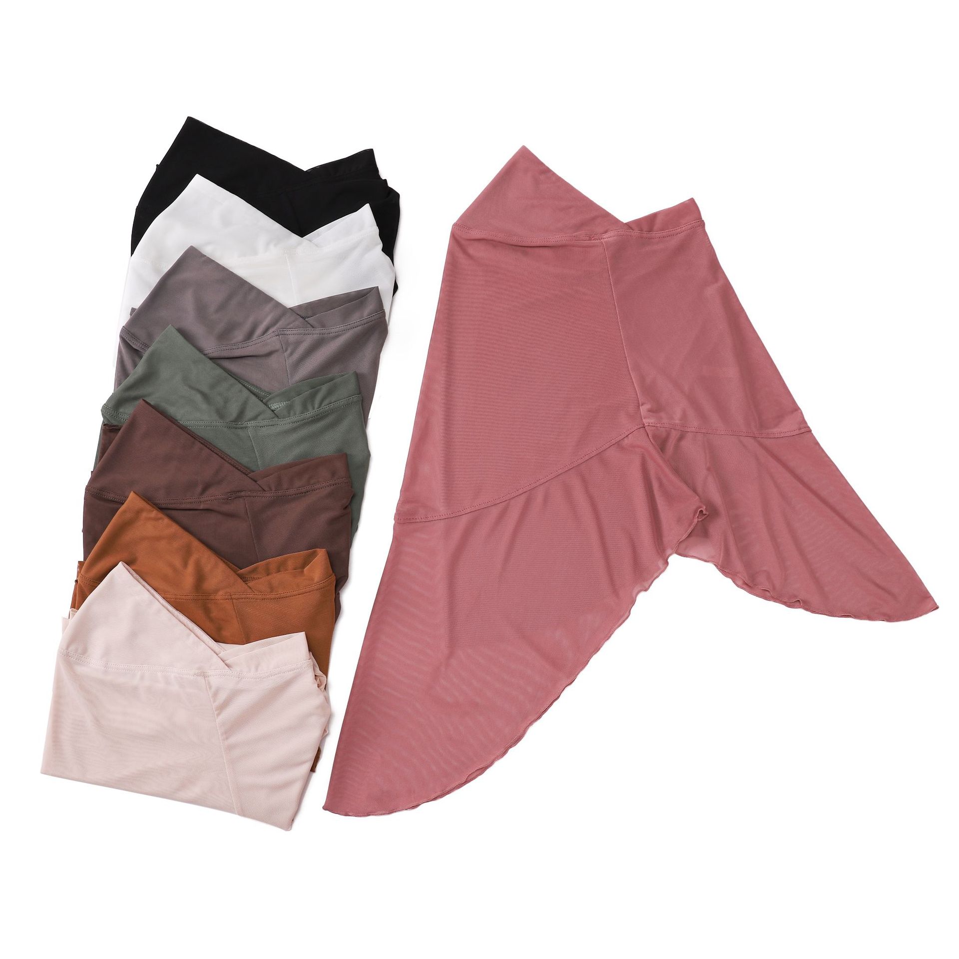 K1639 High-grade chiffon skirt hem ruffled crystal hemp headband convenient towel headband scarf headband hat