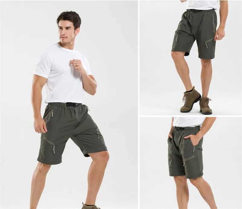 Casual Quick Dry Pants Men Summer Detachable Trousers Mens Outdoors Sports Breathable Waterproof Militarmy Cargo Run Short Pants W250812