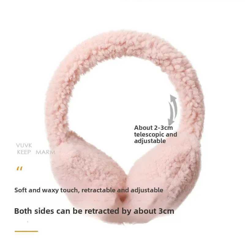2K Star Fluffy Earmuffs Earplugs Cold Protection Women Ear Cover Keep Warm Solid Color Plush Earmuffs Cycling Accessories XJ250812