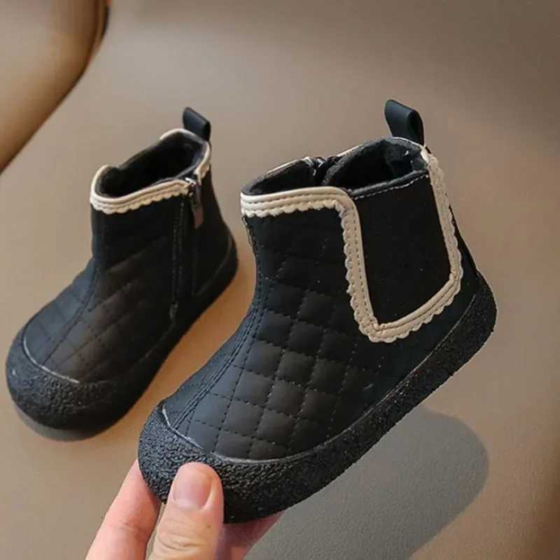 Winter Baby Girls Shoes Kids Boots Children Shoes Outdoor Non-slip Plush Warm Boys Ankle Boots XJ250812