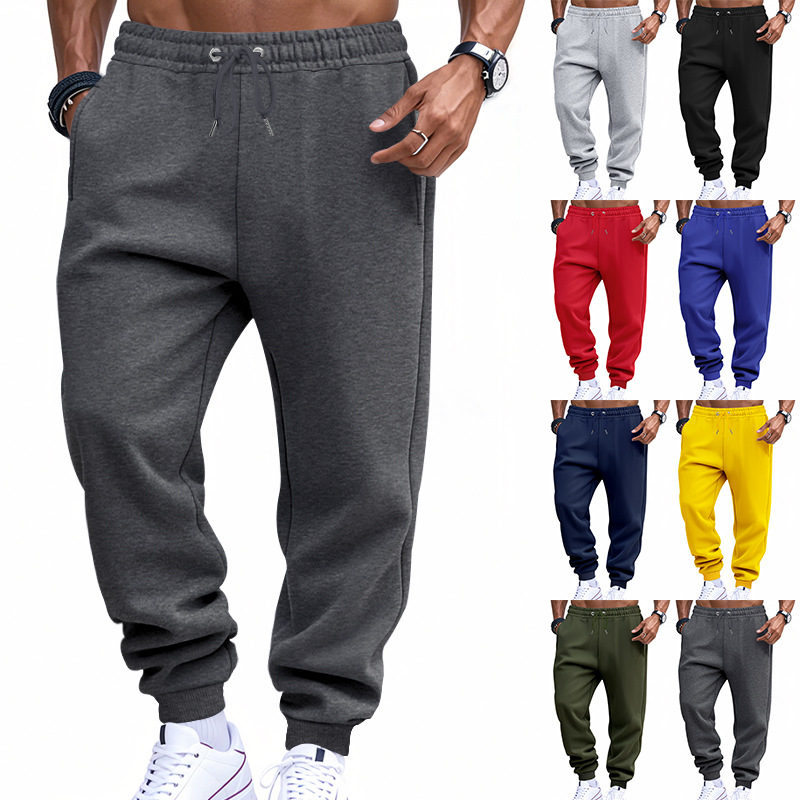 Pants mens Men's four-season thin loop classic sports casual jogging training fitness sweatpants for men European size: S-3XL