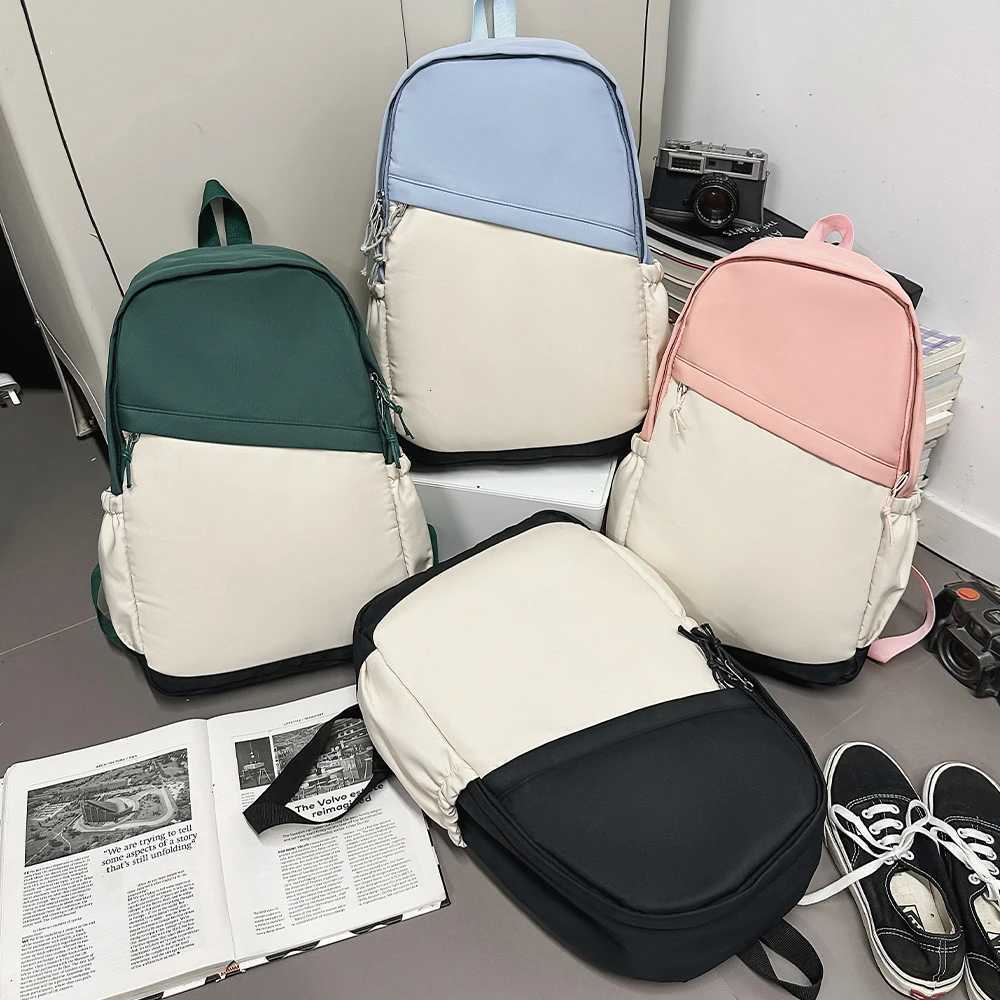 Student Backpack Korean Version Trendy Letter Tutoring Commuting Couple Backpack Large Capacity Computer Backpack Y250811