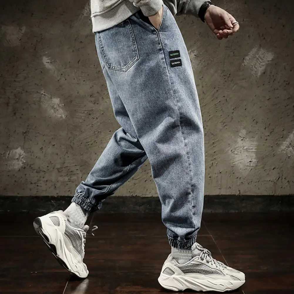 2023 Spring Summer Cotton Jogger Pants Men Pants Harajuku Cargo Jeans Casual Harem Denim Korean Hip Hop Sweatpants Men Trousers X250812