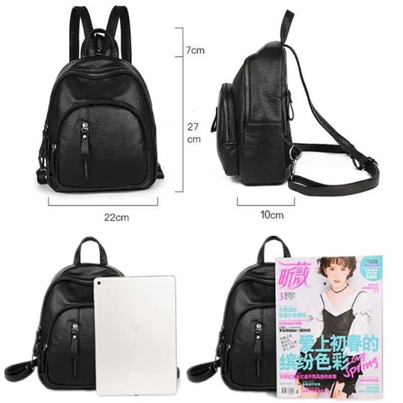 Anti-theft Soft PU Leather Backpack Women Vintage Shoulder Bag Ladies Mini Travel Backpack School Bags mochila feminina Y250811