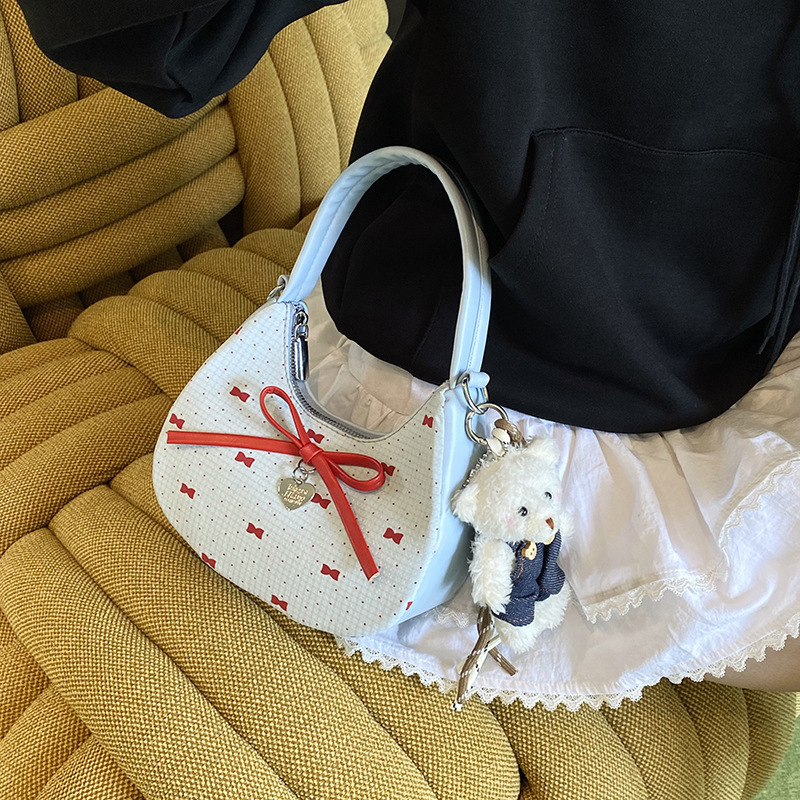 2025 Autumn New Shoulder Bag Niche Design Popular Bow bag Armpit Bag New Light Luxury Crossbody Bag Crescent Bag Autumn New Designer Bag