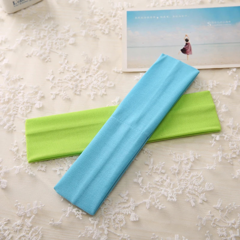 14pcs/lot Sport Yoga Headbands Fashion Soft Elastic Cotton Sweatband Yoga Stretchy Headband for Women Man Girl 250805