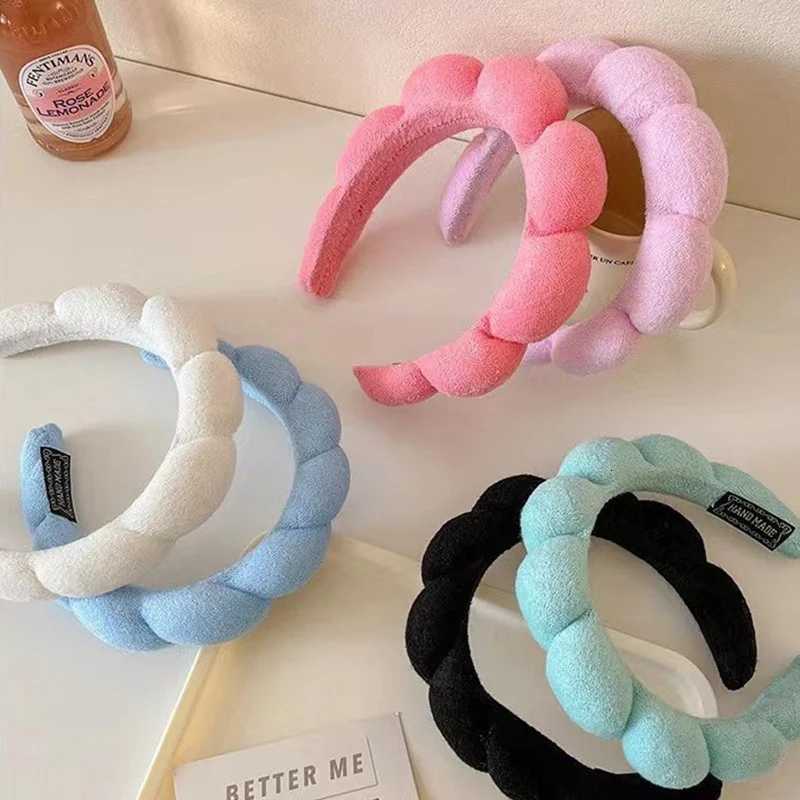 Simple Cloud Sponge Band for Wen Korean Style Candy Color Wide Brim Band Fashion Girl Face Wash Band Hair Accessory X250812