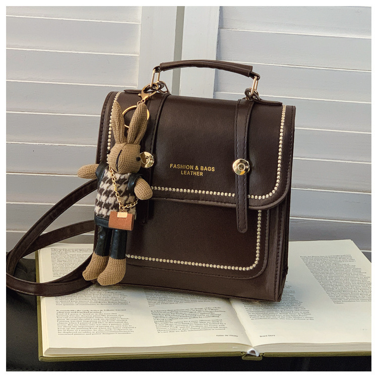 College Style Solid Color Trendy Women s Pendant New Casual Large Capacity Backpack Single Shoulder Handbag for ddmymarket