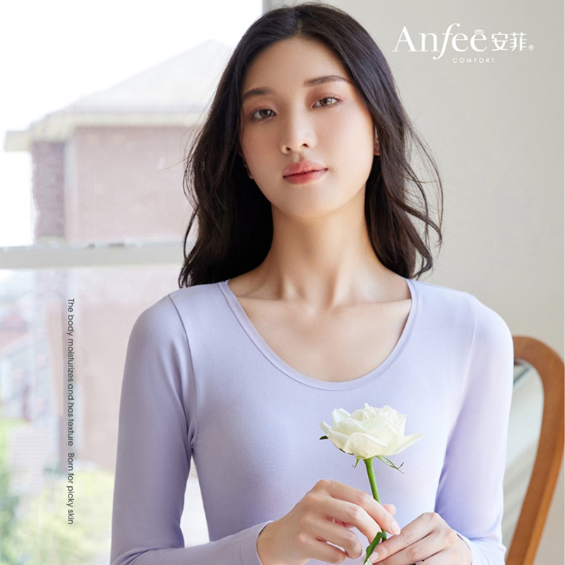 Anfei seamless body shaping round neck AF6654 sports yoga K5578 slim clothes on daily,business,party,festival,be gift for mom and girlfriend.