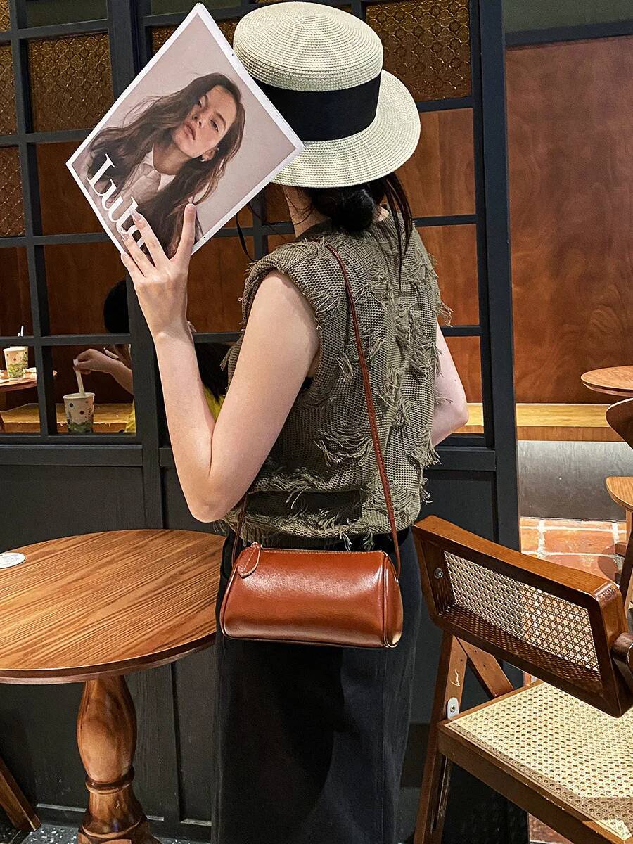2025 hot sale Small Pillow handbag cow leather fashion women's Pouch lady cellphone purse shoulder crossbody bag mini ddmymarket