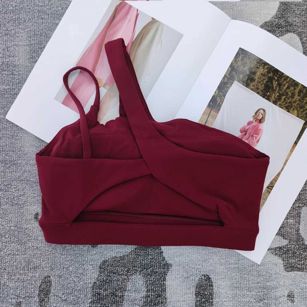 High Stretch Comfy One-Shoulder Sports Bra Underwear Women Bralette Fitness Gym Top Women Bra Running Workout Clothing Z250812