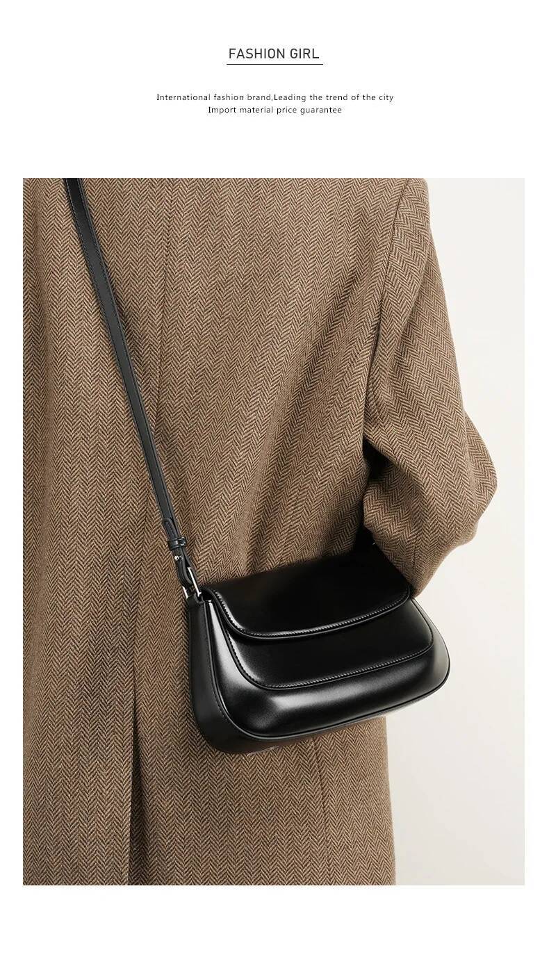 2025 fashion Half Moon saddle geniune Leather Shoulder Underurm Women's handbags High quality crossbody bag ddmymarket