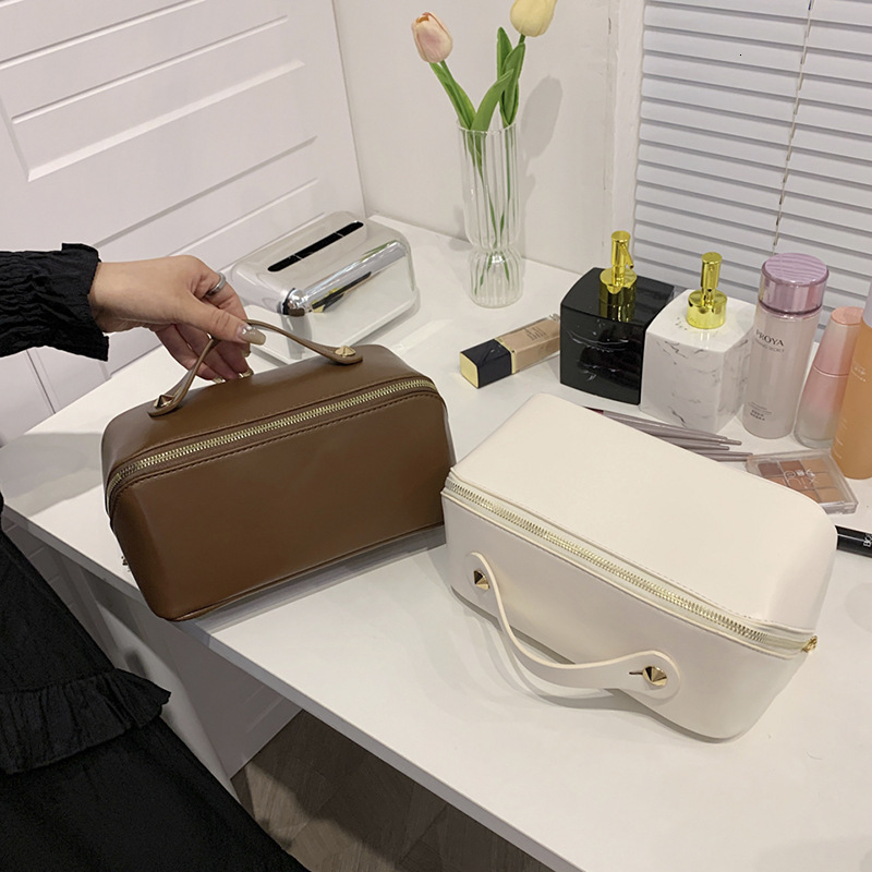 Trendy Portable Women's Handbag Large Capacity Multifunctional Toiletry Pillow Makeup Bag for Women