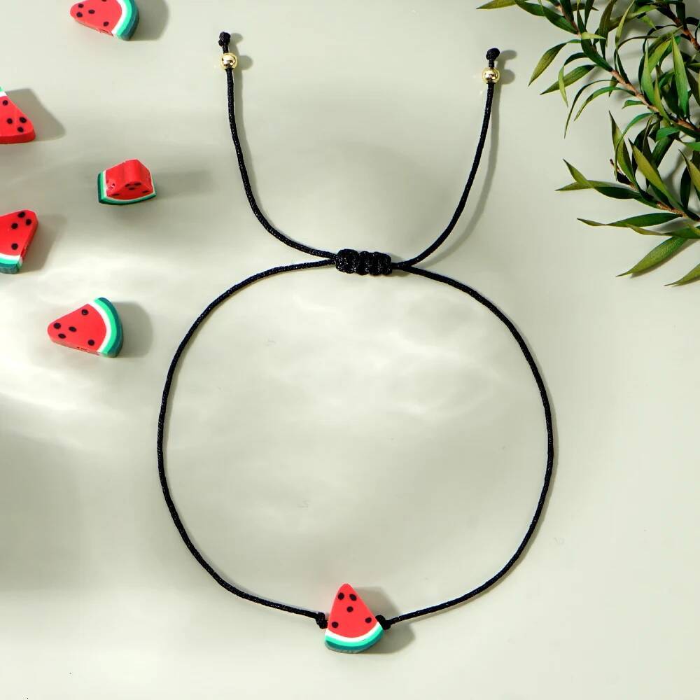 1/4/6/10pcs New Arrival Summer Heishi Watermelon Adjustable Women Bracelet Boho Jewelry As Vacation Gift's For Her