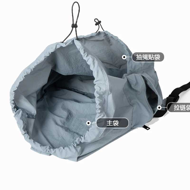 Fashion Casual Nylon Lady Backpack Ruched Drawsting Backpacks for Women Light Weight Students Bag Large Capacity Travel Sac Y250811