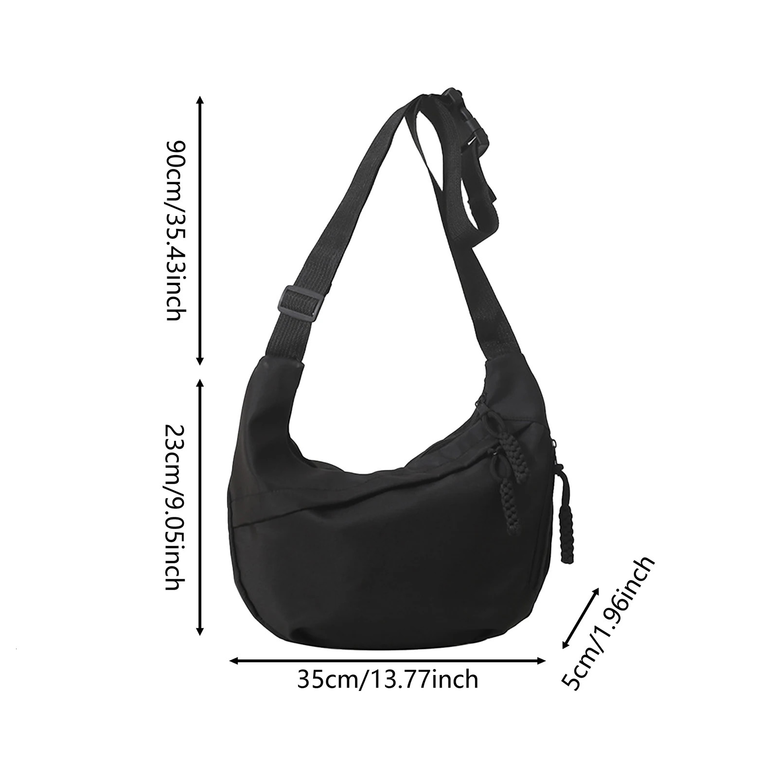 Casual Canvas Crossbody Bag for Women ner BlackWhiteRed Shoulder Bags Large Capacity Tote Men Travel Shopping 250811