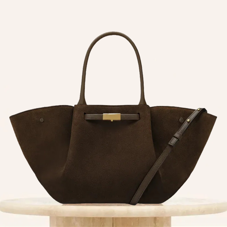 New York Suede Designer Tote Bag Simple Elegant French Modern Urban Chic Style Leather Multiple Functions Handbags f91