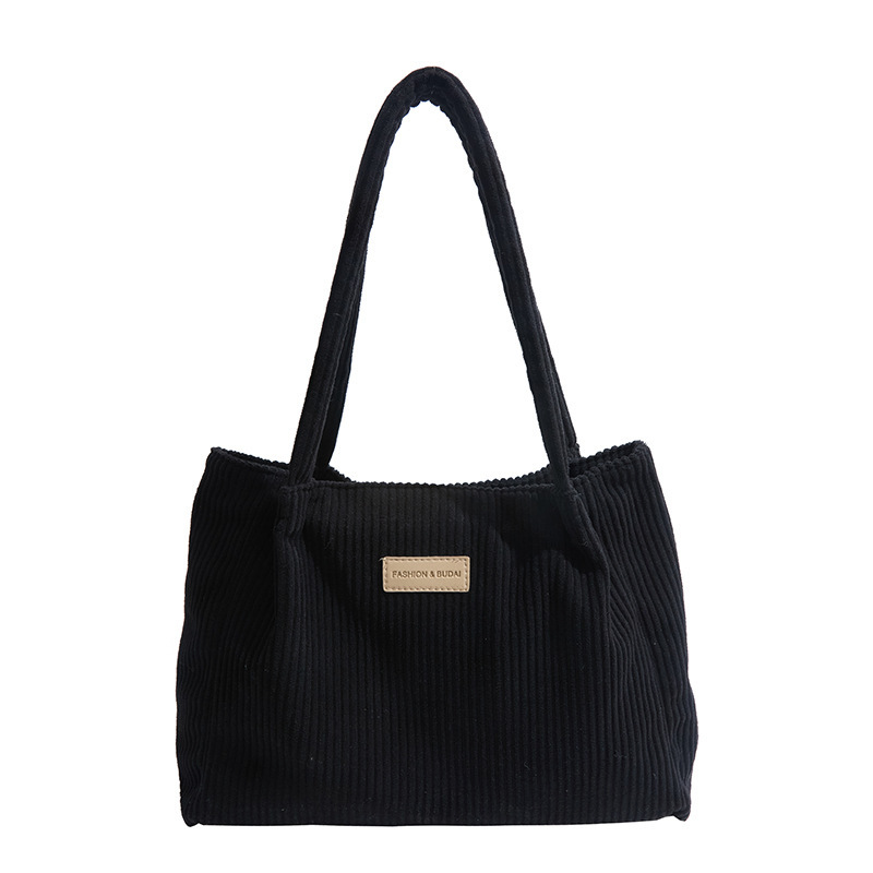 Korean Style Lazy Handbag New Corduroy Single Shoulder Underarm for College Students Large Capacity Commuter Bag