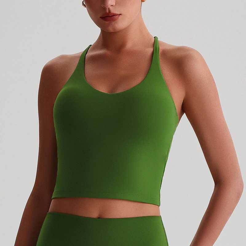 Cross Straps Sports Bra High Impact Fitness Bra Women Gym Crop Tank Top Workout Bralette Push-up Underwear With Chest Pad Z250812