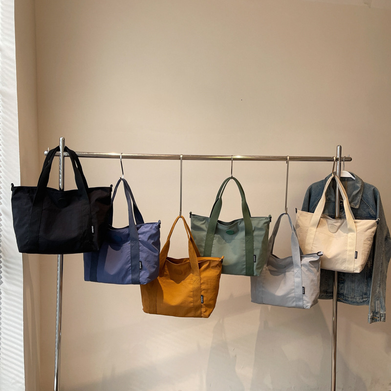 Canvas Casual Large Capacity Women Spring Summer New Handheld Tote for Students Class Commuting Crossbody Bag