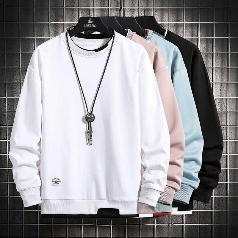 2024 Spring and Autumn Fashion Brand Solid Color Round Neck Long sleeved Sweater for Men and Womens Fashion Casual Sports Shirt Y250811